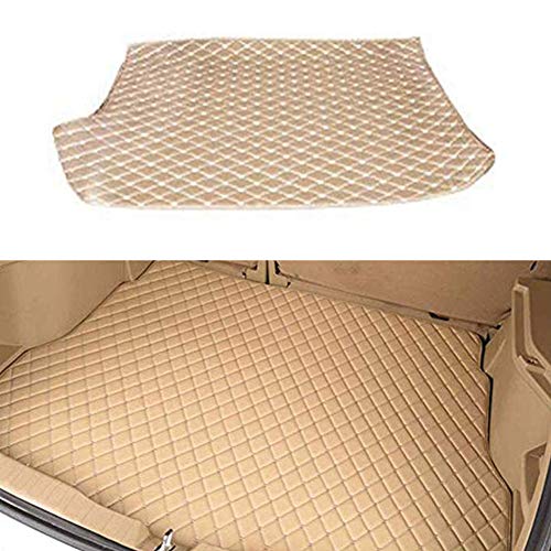 BNHHB Alfombrillas para Maletero para Coche para Hyundai Santa Fe, Alfombrilla De Cuero Antideslizante Estera del Coche Alfombra Protectora Accesorios