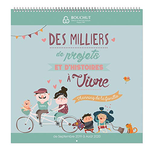 Bouchout – 1 calendario de la familia – SEPT 2019 a agosto 2020-30 x 30 cm