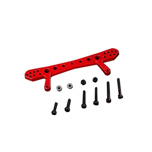 Camisin Soporte de Amortiguador Trasero CNC para 1/5 Hpi Rovan Baja 5B 5T 5Sc Altura de Suspensión Ajustable RC Piezas de Automóviles-Rojo