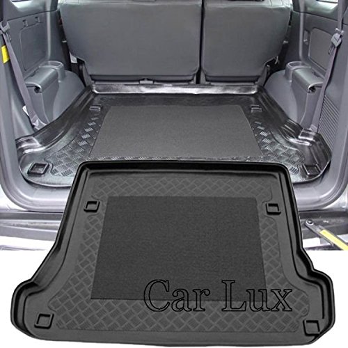 Car Lux AR00954 - Alfombra Bandeja Cubeta Protector cubre maletero a medida para Land Cruiser 120 J12