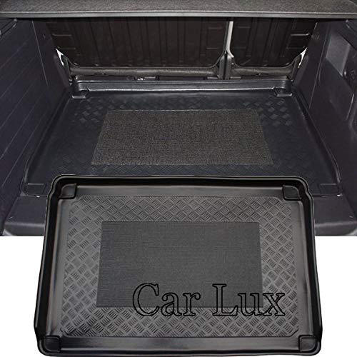 Car Lux AR02064 - Alfombra Bandeja Cubeta Protector cubre maletero a medida con antideslizante para Partner Tepee desde 2008-