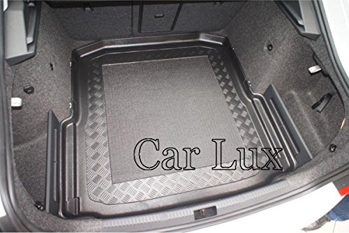 Car Lux AR02827 - Alfombra cubeta Protector Maletero para Octavia Desde 2013- con Antideslizante y Borde Alto