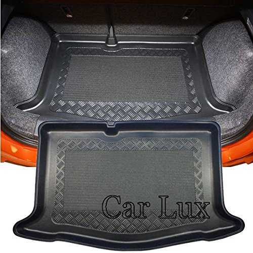 Car Lux - AR04710 Alfombra Bandeja Cubeta Protector cubre maletero a medida para Micra K14 desde 2017-