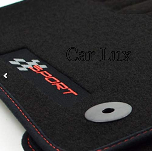 Car Lux AR13257 - Alfombras Alfombrillas Personalizadas a Medida en Velour para Leon 1P Sport FR Cupra Desde 2005-