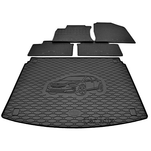 Car Lux DUO06061 - Alfombra Protector Cubre Maletero y Alfombrillas de Goma a Medida para Kia X-Ceed X Ceed Desde 2019-