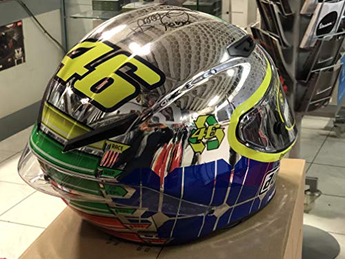 Casco para Moto AGV integral, de carrera, de Valentino Rossi, de Mugello, edición limitada de 2015, multicolor, XL