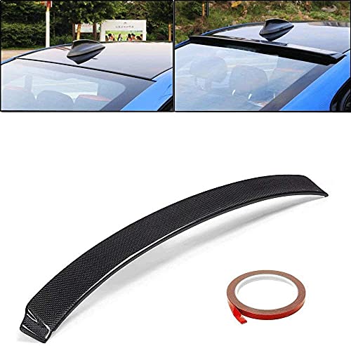 CHENGQIAN - Alerón de Techo de Carbono Real para BMW Serie 3 F30 2013-2017, alerón Trasero, alerón de Techo, Negro Brillante, Tiras de alerón de Labios (Color, Negro), Negro