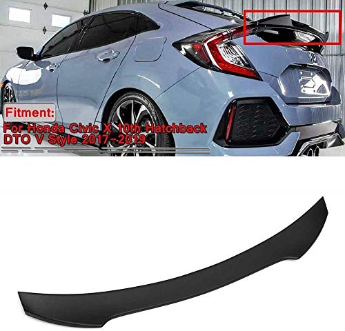 CHENGQIAN Labio de Labio de alerón Real Hecho de Coche de Fibra de Carbono Real para Honda Civic X 10