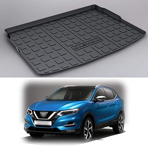 Coche Alfombrillas Maletero, para Nissan Qashqai 2006-2020 Goma Antideslizante Impermeable Forro Maletero Trasero Bandeja Personalizada Alfombrillas Goma Maletero Anti Sucio Interior