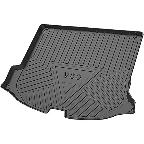 Coche Alfombrillas para maletero Goma Alfombrillas antideslizantes Impermeable Maletero Trasero Alfombra Protection Accesorios, para Volvo V60 2012-2019