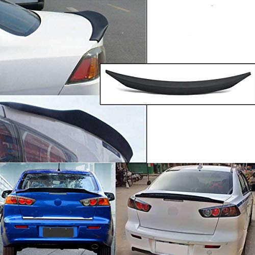 Coche Posterior Del Tronco Spoiler Guardia Flujo Placa Ala Negro En Forma Fit For Mitsubishi Lancer Evo X 10 2008 - 2017, El Tronco Posterior De La Tapa Spoiler Alerones maletero tapa trasera del coch