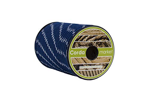 Cordamarket cord. skota nylon 8 mm platinium line azul/blanco 25 mts