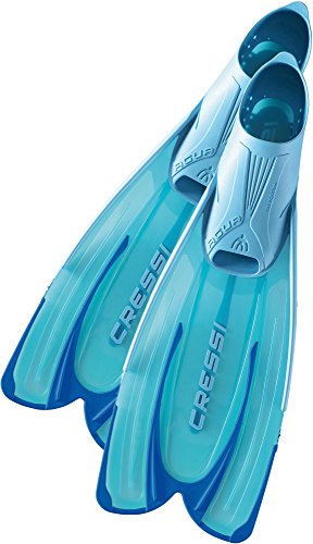 Cressi Agua Short, Aletas de Snorkeling Unisex Adulto, Azul (Aguamarina/Azul), 41/42