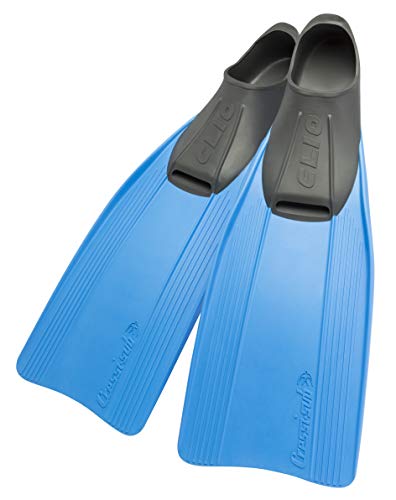 Cressi Clio Premium Aletas para Buceo, Snorkeling y Natación, Unisex, Azul, 27/29