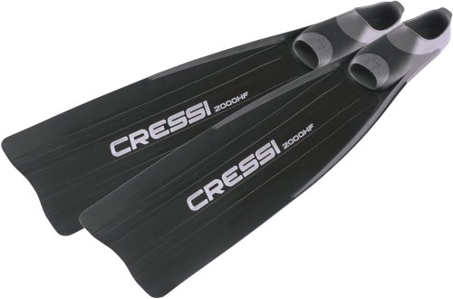 Cressi Gara 2000 HF Aletas calzantes, Adultos Unisex, Negro, 44/45 (10/11)