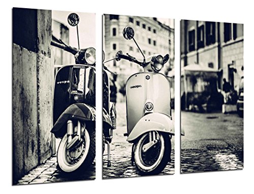 Cuadro Fotográfico Motos Vespa Vintage Tamaño total: 97 x 62 cm XXL