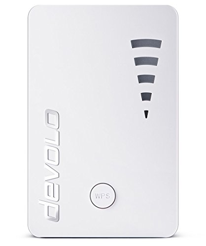 Devolo WiFi Repeater ac (1200 Mbit/s, 1x Port Gigabit, WPS, Répéteur WiFi, Amplificateur WiFi, Augmenter Portée Wifi, Affichage de l'Intensité du Signal ), Blanc