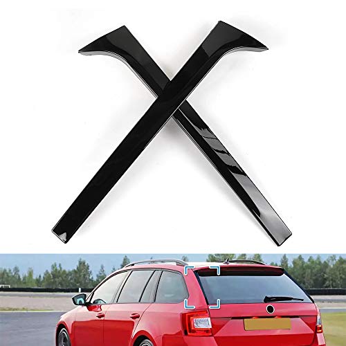 DIQON Alerón Trasero De Coche, Alerón Lateral De Ventana Trasera Canard Canards Splitter para Skoda Octavia Estate 2014 2015 2016 2017 2018 2019 Negro Brillante