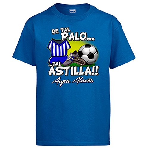 Diver Camisetas Camiseta de Tal Palo Tal Astilla de Alaves para Aficionado al fútbol - Azul Royal, XL