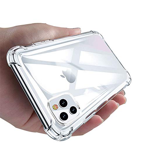 Engpai Lujo claro a prueba de golpes caso del teléfono para el iPhone 11 12 X Xr Xs Max caso 11 12 Pro Max 8 7 6s Plus SE 2020 silicona caso contraportada para iPhone X (XS) transparente