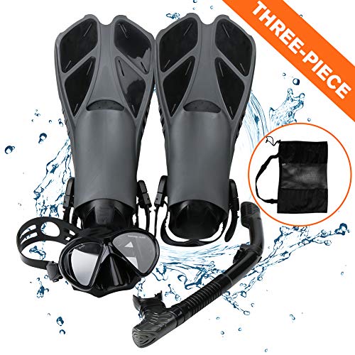 Esnórquel settauch Set, Snorkel Set,Gafas de Buceo,Funda Aletas, Gafas de Buceo Buceo Swim Mask Snorkel Aletas Snorkel para Adultos y Jóvenes