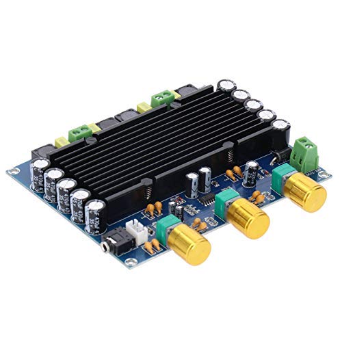 Fafeicy Placa amplificadora de potencia, con chip TPA3116D2, módulo de amplificador de audio digital de doble canal de 150W, para sistema de audio de cine en casa DIY