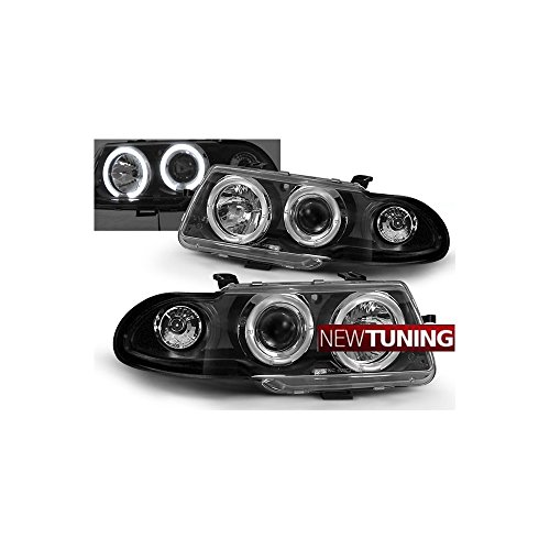 Faros delanteros OPEL ASTRA F 09.91-08.94 Angel Eyes, color negro