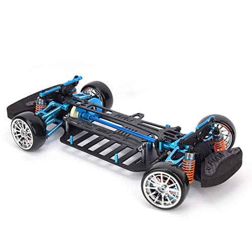 FOLOSAFENAR Marco de Distancia Entre Ejes de Coche RC Fácil Montaje Propiedades de Pulido Marco de Distancia Entre Ejes RC para TT01 1/10 Modelo de Coche RC con chasis de Fibra de Carbono