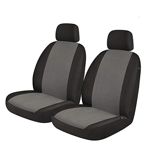 Fundas de asientos delanteros REXTON Versión (2002-2017) compatibles con asientos con airbag, con orificios para los reposacabezas y reposabrazos laterales. Artículo K71