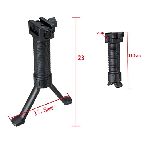 Generic yanhong-uk3 – 151124 – 66 1yh5517yh Fore agarre UK Bipod w/F marca nueva marca New Negro Bipod 1 de polímero de Extender Extender 20 mm Airsoft 2 in1 mm airsof W/Fore agarre UK