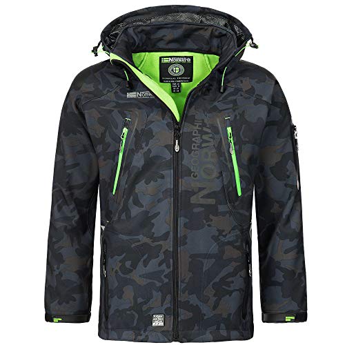 Geographical Norway Tambour Chaqueta Softshell Hombre - Marino/Verde, XXL