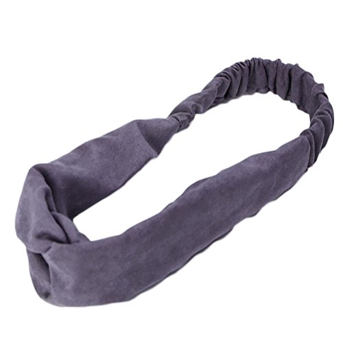 Gespout Diademas Cintas Pelo Ropa Venda Niña Mujeres Joyería Elástico Hairband Algodón Cómodo Maquillaje Lávate la Cara Baño Amplia Banda Yoga Alpinismo Turismo Deportiva Vintage 1pcs Gris