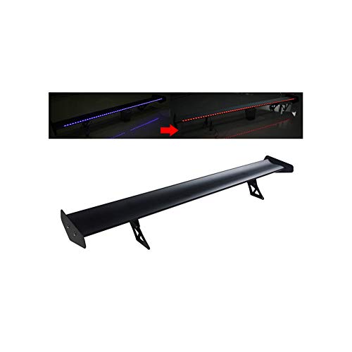 GFDGFDG Sedán Universal Sin Perforaciones Alerón Trasero Aleación De Aluminio Alerón De ala De Maletero con Luz Led,Black/Blue Red Light