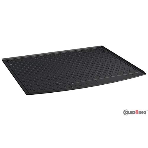 Gledring Alfombra de Rubbasol (Goma) Maletero Compatible con Volkswagen Caddy Maxi 5-Puertas 2010-2015 & 2015- Negro