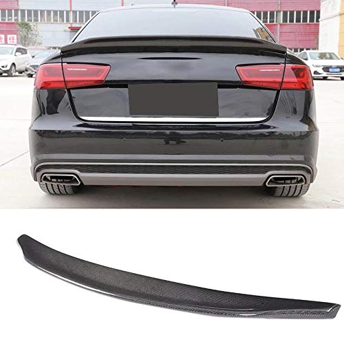 GODLV Coche Carbono Trasero Alerón Maletero, para Audi A6 C7 2012-2018 Rear Spoilers, Car Tailgate Boot Lid Wing Modified Styling Kits Accessories