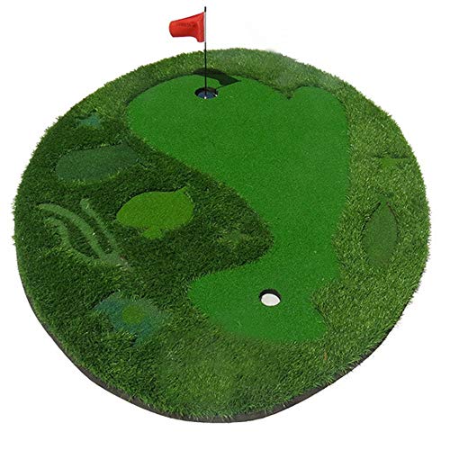 Golf Alfombras de Putting Colchoneta de Golf Entrenamiento para Adolescentes Campo de Golf Ambiental Exterior/Exterior Verdes Artificiales Golf de Interior Desmontable Ejercicio con 1 Bandera 6 Bola