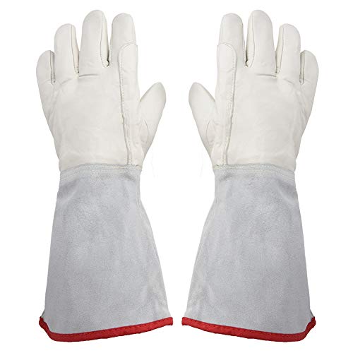 Guante criogénico Guantes anticongelantes largos Guantes protectores impermeables Guantes congelados con nitrógeno líquido-40cm/15.7in