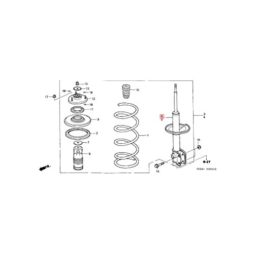 Honda 51605-S0X-A05 - Unidad de amortiguador, derecha, delantera