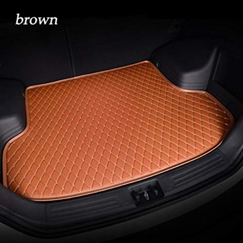 Hunulu Funda para Maletero De Coche para VW Passat Golf Touran Tiguan Sharan Variant Multivan Scirocco Magotan Alfombrillas para Maletero para Coche Protector Maletero Accesorios De Coche-Marrón