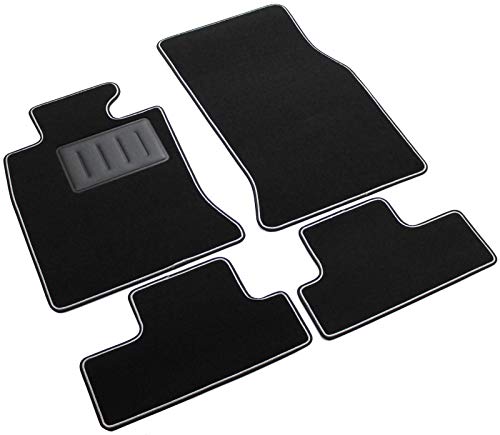 Il Tappeto Auto El Alfombra Coche, sprint03101, Alfombrillas Moqueta Negra Antideslizante, Bordo Bicolor, salvatacco Reforzado (Goma, R56/R58 09/2006 > 2014.