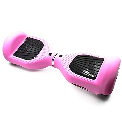 Isuper De Silicona Caso de la Cubierta a los arañazos Protector de la Piel para Wrap 6.5" 2 Ruedas autobalanceo eléctrico Hoverboard Scooter - Rosa