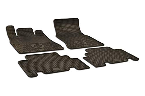 J&J AUTOMOTIVE | Alfombrillas de goma para Mercedes A-KLASSE W168 2000-2005, color negro