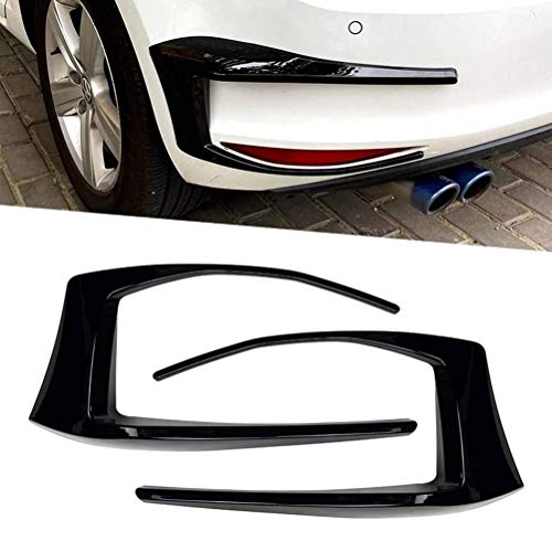 JYCX 2 Piezas. Accesorios De Cubierta De Decoración De Pegatina De Bandera De Parachoques Trasero Negro Estilo De Coche para Volkswagen VW Golf Mk7 2012-2015 (No Apto para 7,5) R400