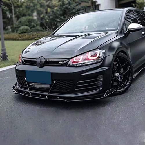 JYCX 3 Piezas Abs Parachoques Delantero Spoiler Placa De Protección Labio Divisor Cuerpo Kit Superficie De Carbono Pala Decorativa para Volkswagen Golf 7 Rline