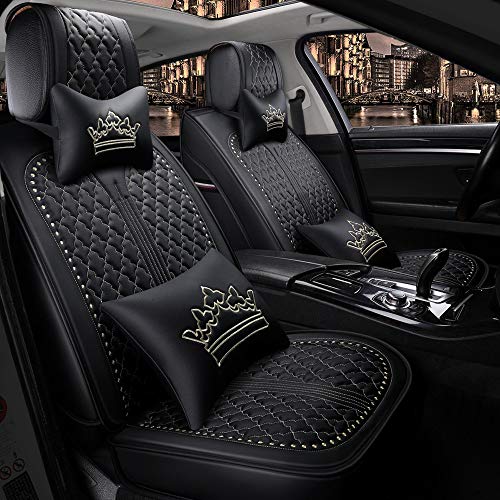 kangsheng Funda de Asiento de Coche de Piel sintética para airbag Delantero y Trasero de 4 Estaciones, Compatible con Renault Kadjar Koleos Captur Megane 2 3 Duster Kangoo Koloe Style.