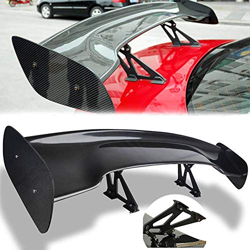 KATLY Spoiler de Coche Universal para sedán, 145 cm, alerón de ala GT Universal, Puede Reducir efectivamente la Resistencia del automóvil, Ahorrar Consumo de Combustible,Carbon-Fiber