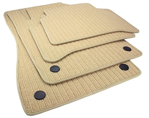 kfzpremiumteile24 Alfombrillas Rips Velour en calidad en 4 piezas en Beige