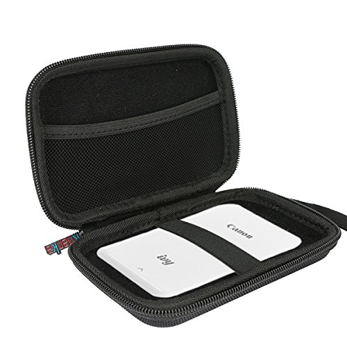 Khanka EVA Duro Caso Recorrido Bolso Funda Estuche Case para HP Sprocket Plus Impresora Fotográfica Portátil (Blanco/Negro)