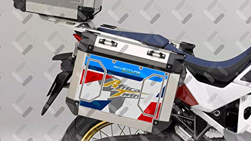 Kit 2 PROTECCIÓN Adhesiva Bolsas DE Suitcase Africa Twin CRF 1100 L Adventure Sports V-AT-CRF-1100 (Tricolor)