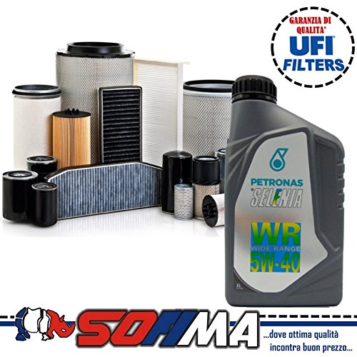 Kit de aceite Selenia WR 5W40 5 litros, 4 filtros Sofima Alfa 147 / GT 1.9 JTD